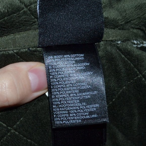 NWT The North Face Olive Green Quilted Tunic Jacket Size Medium - Picture 6 of 6